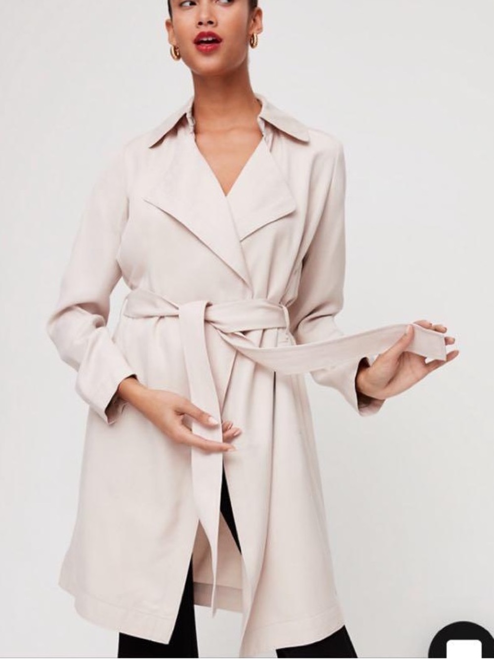 Babaton Denude Maximo Wrap Trench Coat